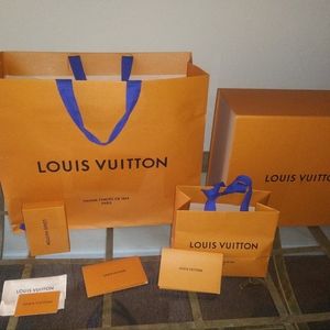 Large & small Louis Vuitton shopping bags,boxes and gift card